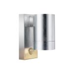 Nordlux Tin Applique Murale Métal et Verre Gris - Extérieur | 76mm - IP54 - Détecteur de Mouvement et de Lumière - Convient pour GU10