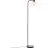 Brilliant Staande Lamp Casto Glas Metaal Zwart Beige | Geschikt voor 1x E27