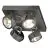SLV Kalu Quadruple Wand en Plafondlamp Aluminium Zwart Vierkant 60W 4000lm - 830 Warm Wit | Dimbaar 